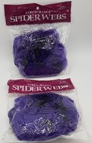 Halloween Spinnenweb paars kleuren 2 stuks