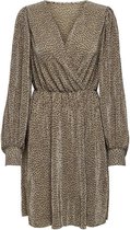 Only Jurk Onlvia Ls Short Dress Wvn 15252667 Nomad/black Dames Maat - 44