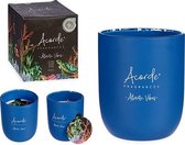 Kaars Atlantic Vibes Glas Blauw (7 x 8 x 7 cm)