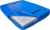 Matras opberghoes - 145 cm x 208 cm - Blauw - De ideale bescherming van je matras tijdens opslag en vervoer - Matraszak - Matras Hoes Verhuis - Matras Opbergzakken