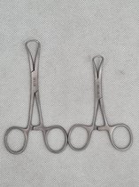 Belux Surgical /Set van 2  traumaklem  Backhaus doekklem RVS 9CM & 11.5cm