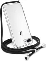 iParadise iPhone 8 Plus hoesje met koord transparant shock proof case