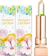 GLAMFOX Moonlight Flower Lip Glow Lipstick - 24 Karaat Goudkorrels Lippenstift met 100% Echte  Maanlicht Bloem - Lip Plumper - Lipverzorging - 2 Stuks