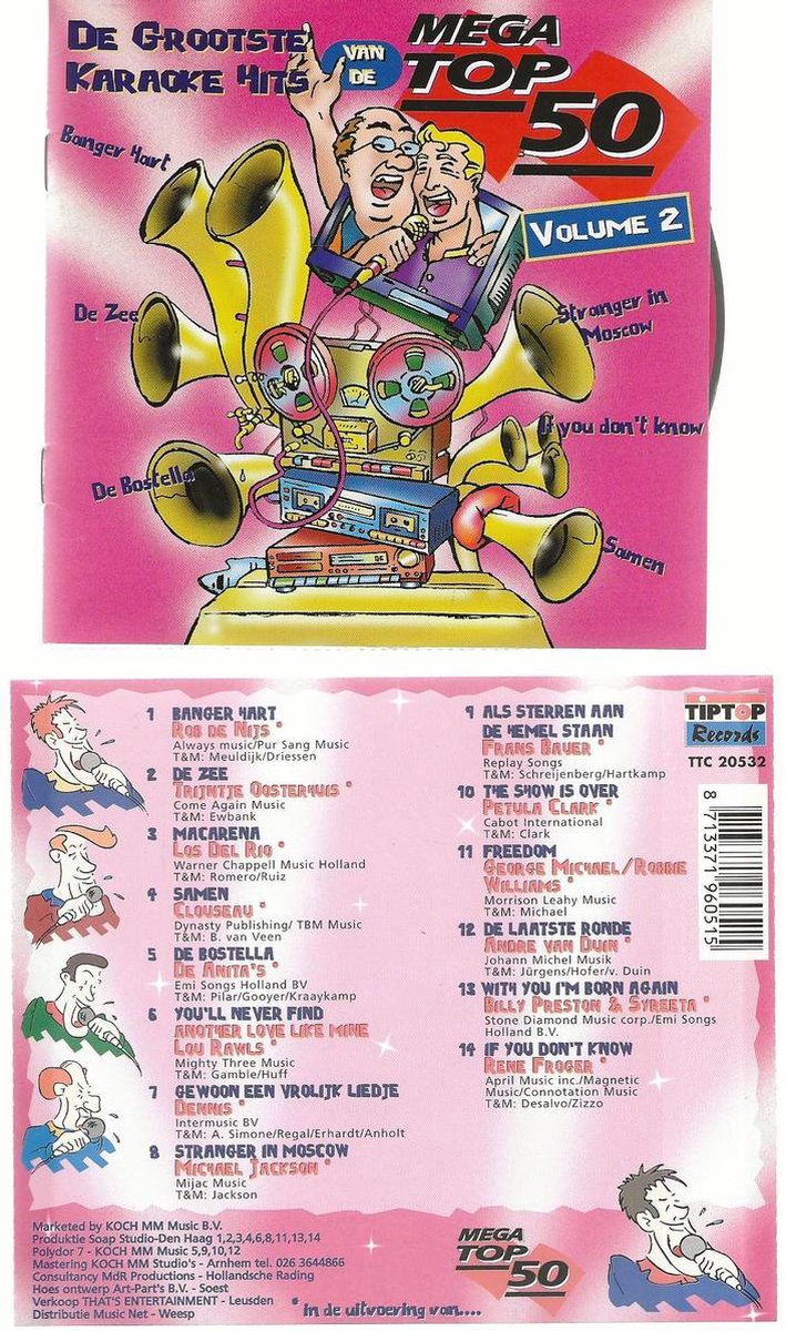 GROOTSTE KARAOKE HITS MEGA TOP 50 /Volume 2 - Cd Album
