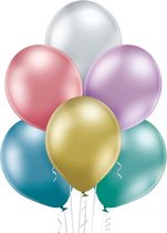 Promoballons : 100 ballonnen mix spiegeleffect ø30cm