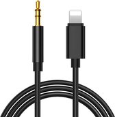 SVH Company Lightning naar Headphone 3.5mm Jack Audio Aux Kabel Zwart - iPhone Auto Kabel - 1 Meter