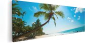Artaza Canvas Schilderij Tropisch Strand En Zee In Sri Lanka  - 60x20 - Foto Op Canvas - Canvas Print