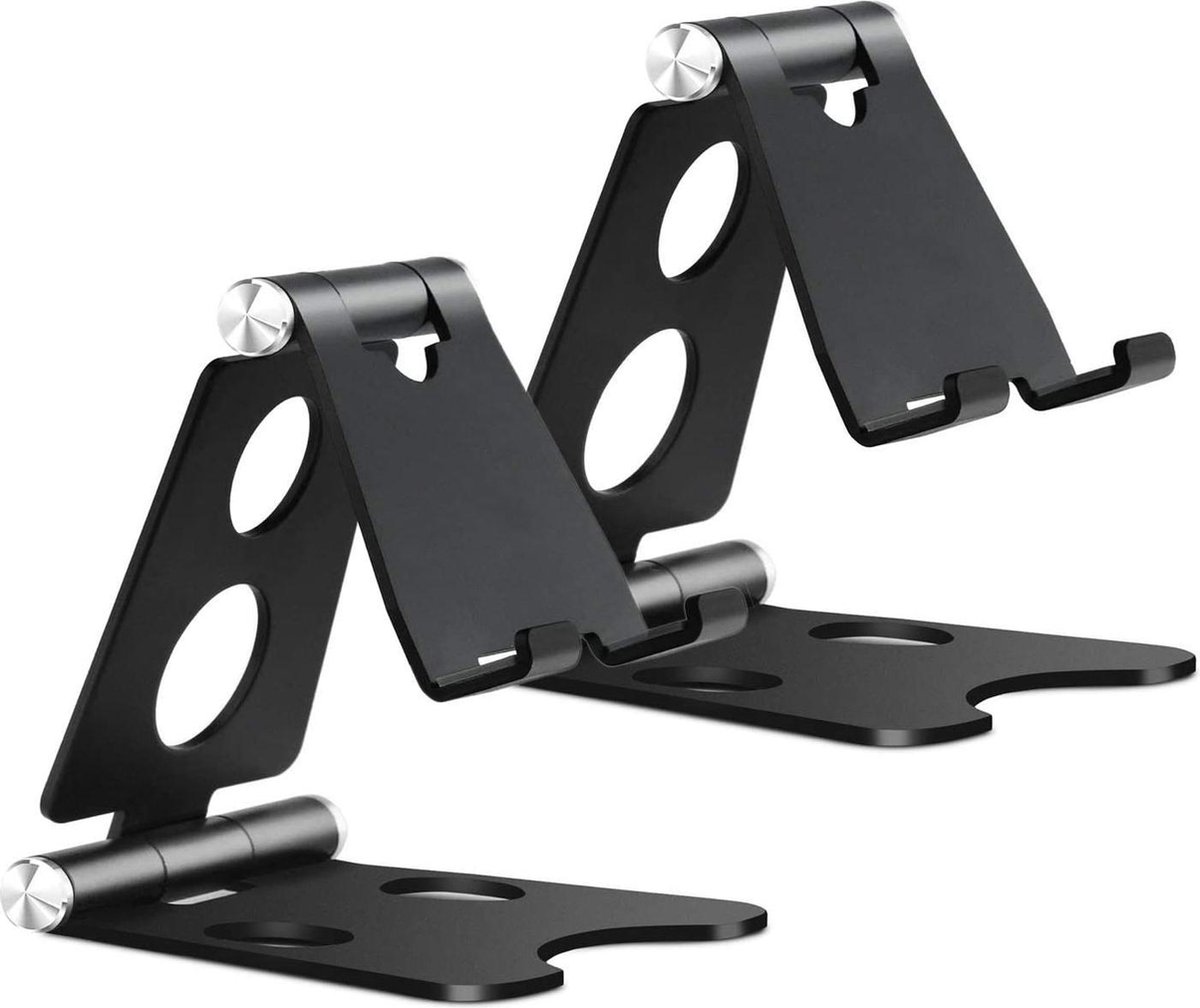 Telefoonhouder Bureau Telefoonstandaard Aluminium Telefoon Standaard - Telefoon Tablet Houder Telefoonstandaard Bureau - 2 Stuks Pack