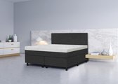 Complete boxspring Babette - 180x200 antraciet - Incl. pocketvering matras