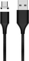 M11 5A USB naar USB-C / Type-C nylon gevlochten magnetische datakabel, kabellengte: 1m (zwart)