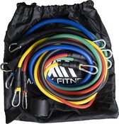 Maxx Fitness - Fitness Elastiek - Weerstandsbanden XL Set - Set Elastieken - Handvaten - Enkelbanden - Gratis Draagtas - Resistance Bands