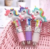 Unicorn Pen - verschillende kleuren -mini unicorn pen - Eenhoorn - regenboog - kleurenpen - pen - 1 stuks- kinderpen -eenhoornpen -unicorn balpen -unicorn balpen met met kleurtjes-