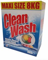Wasmiddel | Clean Wash | Waspoeder | 8 Kg. | ± 80 Wasbeurten