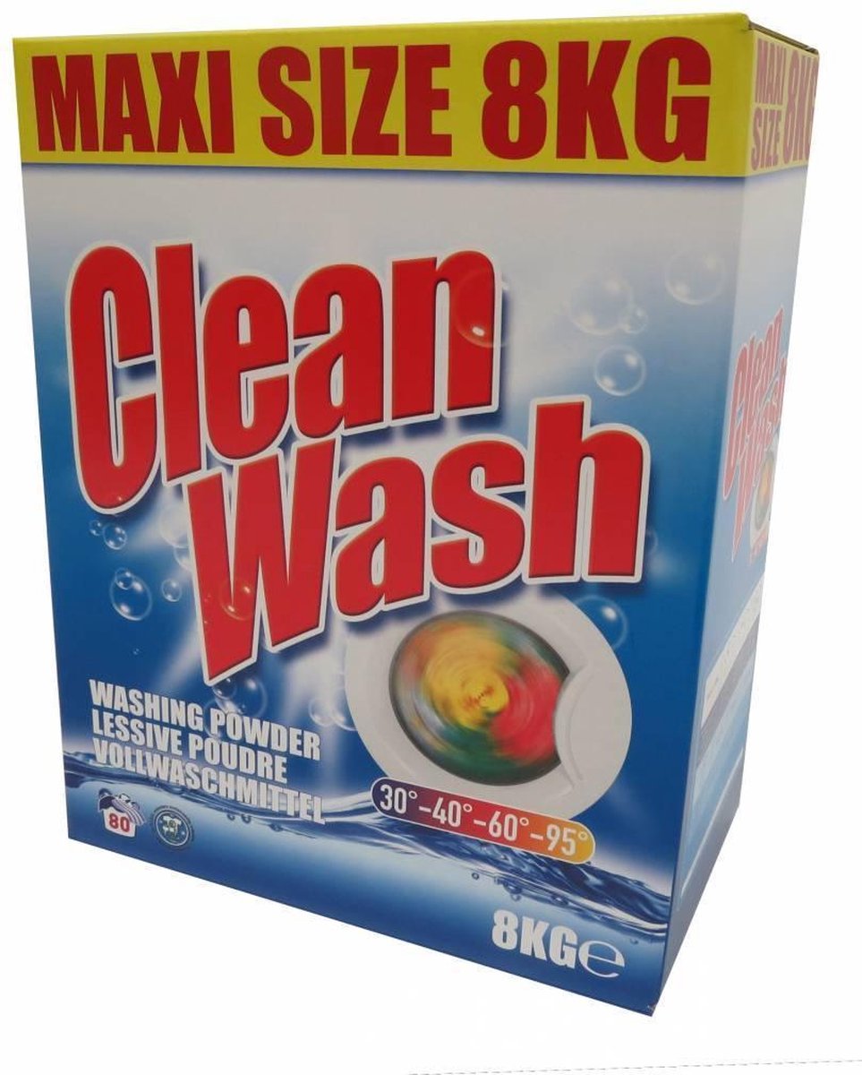 Clean Wash | ca. 8 kg | ± > 80 Wasbeurten | Wasmiddel | Waspoeder