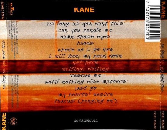 KANE - AS LONG AS YOU WANT THIS - Kane