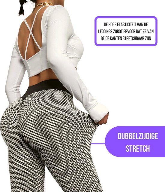 MW® TikTok Legging - Sportlegging Dames High Waist - Legging Dames - Push Up Legging - Lichtgrijs M van MW — afbeelding 5