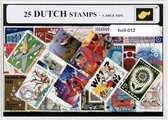Dutch stamps- large size - Typisch Nederlands postzegelpakket & souvenir. Collectie van 25 verschillende postzegels met Nederland als thema – kan als ansichtkaart in een A6 envelop - authentiek cadeau - kado - kaart - holland -  nederland - NL