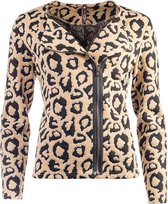 NED Pera Heavy Knit Safari Leopard Jacquard L