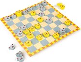 dammen kat & muis junior 26 x 26 cm geel/grijs