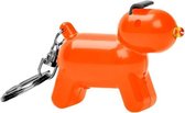 sleutelhanger Doggy junior 5 x 6 cm ABS oranje