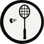 silhouette badminton racket zwart/wit 25 mm 20 stuks