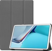 Voor Huawei MatePad 11 2020 Custer Textuur Horizontale Flip Leren Case met Drie-opvouwbare Houder & Slaap / Wake-up Functie (Grijs)