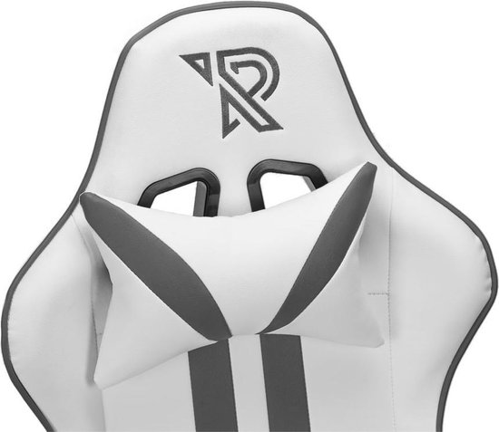 Ranqer Felix Gamestoel - Gaming Chair  / Gaming Stoel - Ergonomische Bureaustoel - Verstelbaar armleuningen - Wit / Grijs