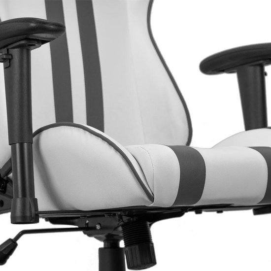 Ranqer Felix Gamestoel - Gaming Chair  / Gaming Stoel - Ergonomische Bureaustoel - Verstelbaar armleuningen - Wit / Grijs
