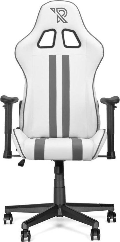 Ranqer Felix Gamestoel - Gaming Chair  / Gaming Stoel - Ergonomische Bureaustoel - Verstelbaar armleuningen - Wit / Grijs