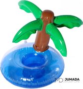 Jumada's Opblaasbare Bekerhouder Palmboom - Voor Bekers / Blikken / Flessen - Opblaas Drankhouder - Zwembadaccessoire - Opblaasfiguur - Palmbomen