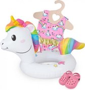 poppenzwemset eenhoorn meisjes 28-35 cm 3-delig