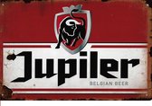 Jupiler Reclamebord van metaal METALEN-WANDBORD - MUURPLAAT - VINTAGE - RETRO - HORECA- BORD-WANDDECORATIE -TEKSTBORD - DECORATIEBORD - RECLAMEPLAAT - WANDPLAAT - NOSTALGIE -CAFE-