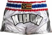 Nihon Kickboks Broek Muay Thai Diamond Heren Wit Maat S