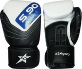 Leren bokshandschoenen Starpro S90 Elite | zwart-wit-blauw (Maat: 10)