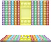 Pop it bordspel XXL - board game - dobbelspel kind - fidget toys - pastel kleuren - Schoencadeautjes sinterklaas