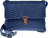 Elvy Janis crossbody tas croco - Blauw