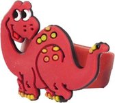 ring dinosaurus junior 1,6 cm rubber rood