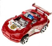 politieauto junior 8 cm rood