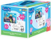 kleurpuzzel 2-in-1 Peppa Pig meisjes 50 x 35 cm 4-delig