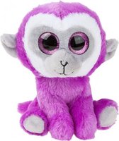 pluchen knuffel Aap 16 cm paars