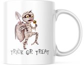 Halloween Mok: Trick or Treat - Mummy | Halloween Decoratie | Grappige Cadeaus | Koffiemok | Koffiebeker | Theemok | Theebeker