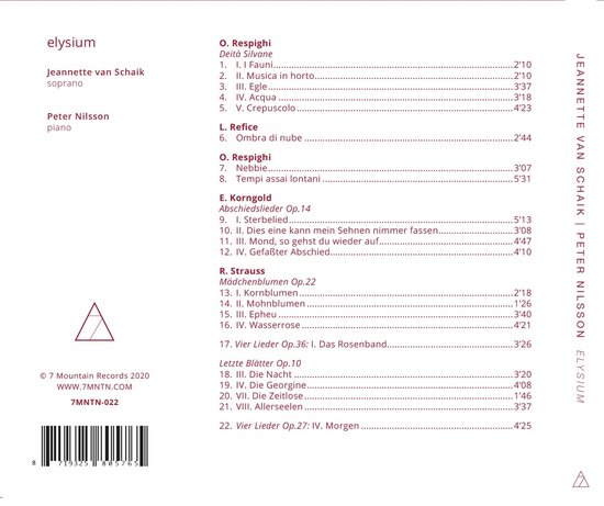 Jeannette Van Schaik & Peter Nilsson - Elysium (CD)