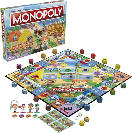 Gezelschapsspel: Monopoly - Animal Crossing - Engelse Versie - Bordspel, uitgegeven door Hasbro