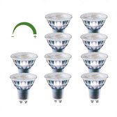 Voordeelpak | 10 stuks | LED Spot 5.5W |  GU10 | Dimbaar - 2700K - Warm wit (827)