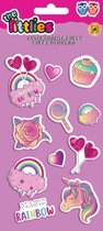 stickers Lollipop Puffy 22 cm vinyl lila 11 stuks