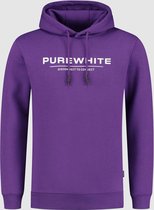 Purewhite -  Heren Regular Fit    Hoodie  - Paars - Maat L