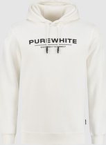 Purewhite -  Heren Regular Fit    Hoodie  - Wit - Maat XXL