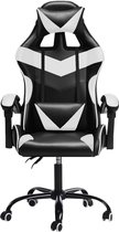 Ergonomische Luxe Gamestoel van Leer - Bureaustoel - Gamestoelen - in Hoogte Verstelbaar - Kantelbaar - Gaming Chair - Wit