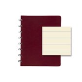 Cahier Atoma PUR format A5 cuir rouge 144 pages