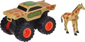 speelset truck en giraffe junior bruin 2-delig